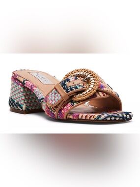 Steven New York Blythe Heeled Sandals with Buckle Multicolor Size 7.5